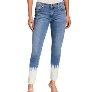 Joe's Jeans Bleach Dipped Icon Mid Rise Skinny Ankle Jeans, Size 24 NWOT